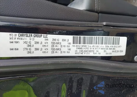 2013 Dodge Durango Sxt из США, поврежденный, VIN 1C4RDJAG0DC689782